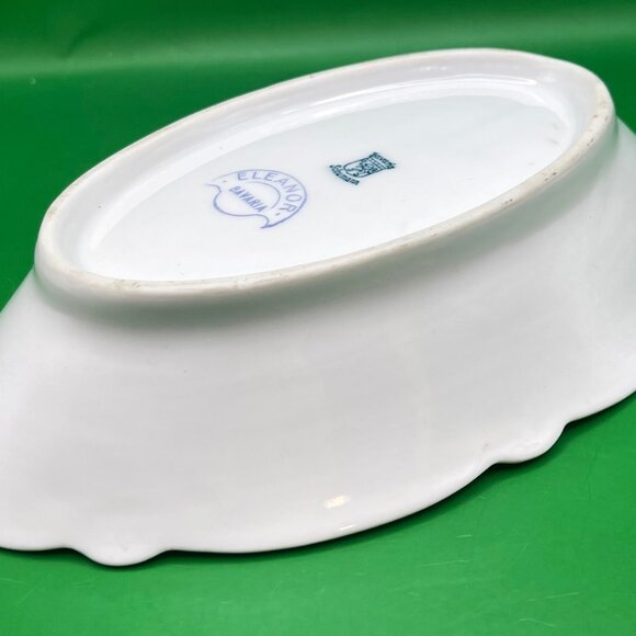 Schumann Bavaria Eleanor Oval Serving Bowl 8" Floral Gold Trim Vintage Germany - Picture 3 of 12